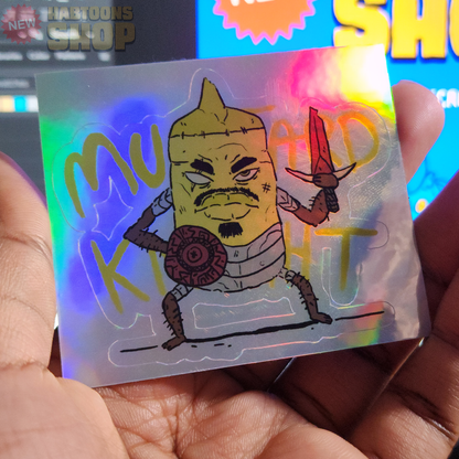 Mustard Knight Heavy Duty Holographic Sticker