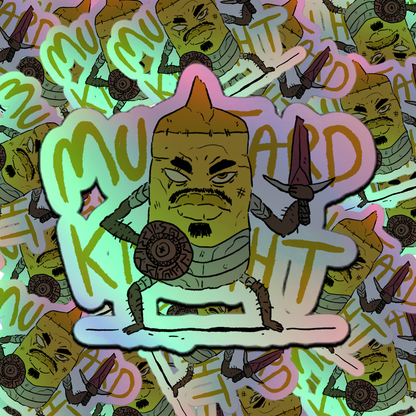 Mustard Knight Heavy Duty Holographic Sticker